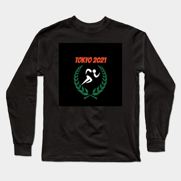 Track Tokyo 2021 Olympics Long Sleeve T-Shirt by Slick T's